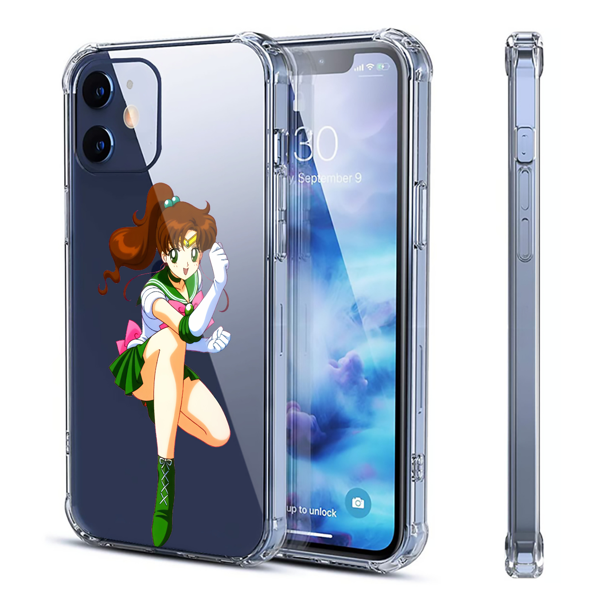 （画像用） 美少女戦士セーラームーン 木野 まこと きの まこと Sailor Moon Kino Makoto （セーラージュピター；Sailor Jupiter） 【iPhone 12シリーズ対応】透明スマホケース（クリアソフトケース）